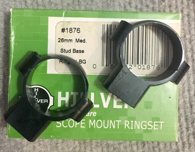 HILLVER 26mm RINGS to SUIT HILLVER / TASCO / LYNX BASES (NEW)